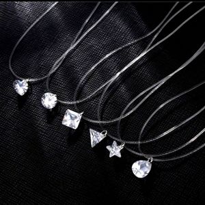 Transparent star necklace